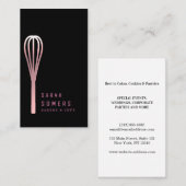 Modern Gold Glitter Whisk Bakery Visitekaartje (Voorkant / Achterkant)