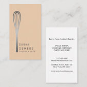 Modern Gold Glitter Whisk Bakery Visitekaartje (Voorkant / Achterkant)