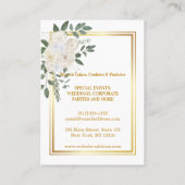 Modern Gold Glitter Whisk Bakery Visitekaartje (Achterkant)