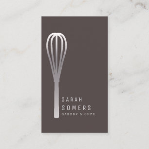 Modern Gold Glitter Whisk Bakery Visitekaartje