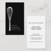 Modern Gold Glitter Whisk Bakery Visitekaartje (Voorkant / Achterkant)