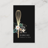 Modern Gold Glitter Whisk Bakery Visitekaartje (Voorkant)