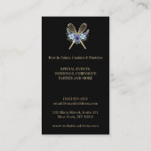 Modern Gold Glitter Whisk Bakery Visitekaartje (Achterkant)