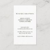 Modern Gold Glitter Whisk Bakery Visitekaartje (Achterkant)