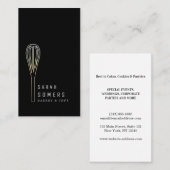 Modern Gold Glitter Whisk Bakery Visitekaartje (Voorkant / Achterkant)