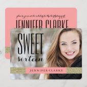 MODERN GOLD GLITTER | ZACHTE ZES PARTIJ KAART (Voorkant / Achterkant)