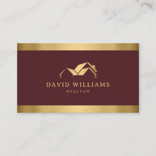 Modern Gold House Logo Vastgoed Bourgogne Visitekaartje