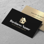 Modern Gold House Schoonmaak Maid Service Zwart Visitekaartje