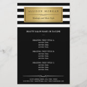 Modern Gold Label met zwarte klassy stripes Flyer (Voorkant)