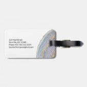 Modern Gold Lavender Geode Agate - Bagagelabel (Achterkant horizontaal)