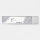 Modern Gold Lavender Geode Agate - Name Bord Deurbordje (Voorkant)