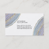 Modern Gold Lavender Geode Agate - Visitekaartje (Achterkant)