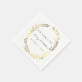 Modern Gold Leaf Krans Trouwservet Servetten (Hoek)