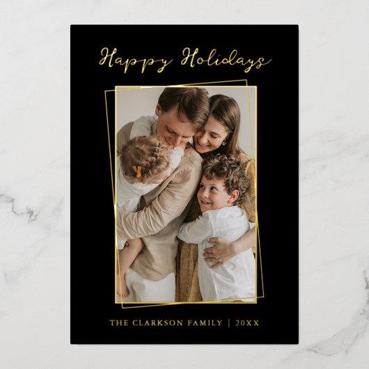 Modern Gold Lijst Prettige feestdagen (Voorkant)