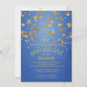 Modern Gold Little Star Baby shower Invitation Kaart