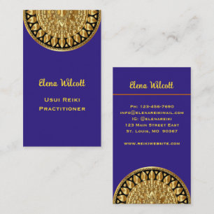 Modern Gold Mandala Reiki Energy Healing Wellness Visitekaartje