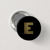 Modern Gold Monogram Ronde Button 3,2 Cm (Voorkant /achterkant)