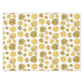 Modern Gold Monstera Tropical Leaves Pattern Tafelkleed (Voorkant (Horizontaal))