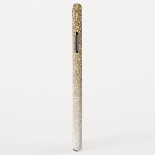 Modern Gold Ombre Faux Glitter Monogram Case-Mate iPhone Case (Achterkant/rechts)