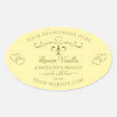 Modern Gold  op crèmelabels Ovale Sticker (Voorkant)