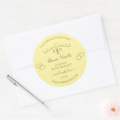 Modern Gold  op crèmelabels Ronde Sticker (Envelop)