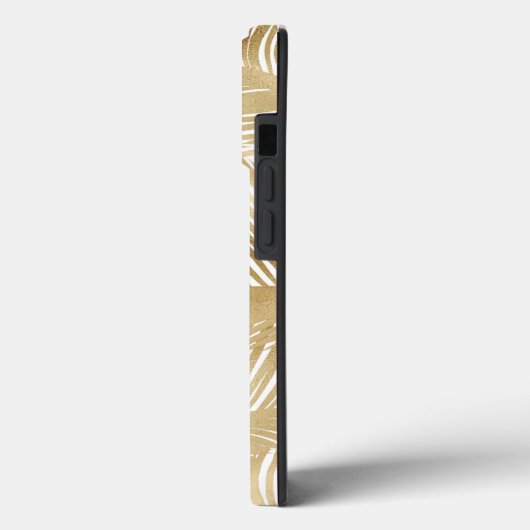 Modern Gold Palm Leaf Tropical Pattern Case-Mate iPhone Case (Achterkant / Links)