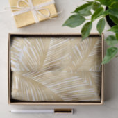 Modern Gold Palm Leaf Tropical Pattern Tissuepapier (Geschenk)