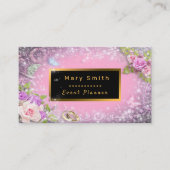 Modern Gold Party Pink Ajouter votre Carte de visi (Devant)