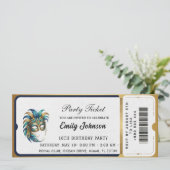 Modern gold party ticket invitations  (Debout devant)