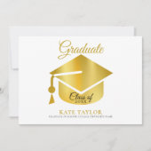 Modern Gold Photo Afstuderen Aankondiging (Voorkant)