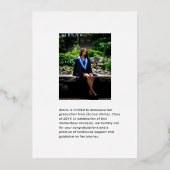 Modern Gold Photo Afstuderen Announcement Kaart (Achterkant)