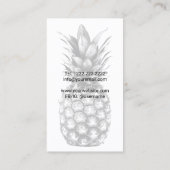 Modern Gold Pineapple Black Stripe Visitekaartje (Achterkant)