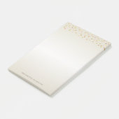 Modern Gold Polka Dots, Confetti-gepersonaliseerd Post-it® Notes (Schuin)