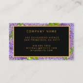 Modern Gold Purple Ajouter Votre Carte de visite D (Dos)