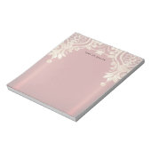 Modern Gold Red Floral Notepad Notitieblok (Gedraaid)