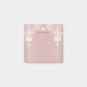 Modern Gold Red Floral Post it Notes (Voorkant)