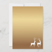 Modern Gold Red Woodland Deer Kaart (Achterkant)
