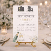 Modern Gold Retirement Invitation