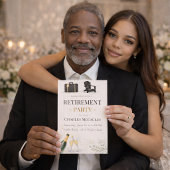 Modern Gold Retirement Invitation