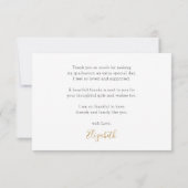 Modern Gold Script 3 Foto Afstuderen Bedankkaart (Achterkant)