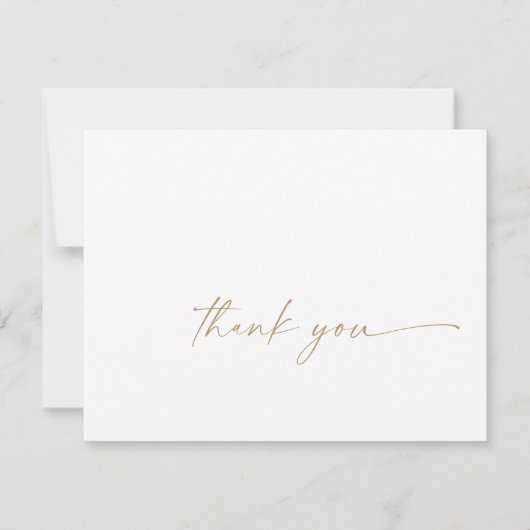 Modern Gold Script - Hartelijk dank Bedankkaart (Voorkant)