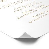Modern Gold Script in het liefhebben van Memory Me Poster (Hoek)