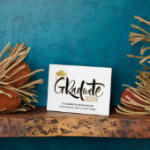 Modern Gold Script-minimalistisch Afstuderen Fotoplaat (Zijkant)