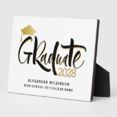 Modern Gold Script-minimalistisch Afstuderen Fotoplaat (Zijkant)