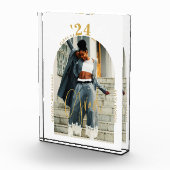 Modern Gold Script Photo 2024 minimaal Afstuderen Fotoblokken (Rechts)