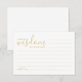 Modern Gold Script Weddenvice en -kroes Advieskaart (Voorkant / Achterkant)