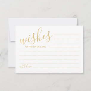 Modern Gold Script Weddenvice en -kroes Advieskaart