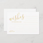 Modern Gold Script Weddenvice en -kroes Advieskaart (Voorkant / Achterkant)