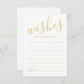 Modern Gold Script Weddenvice en -kroes Advieskaart (Voorkant / Achterkant)