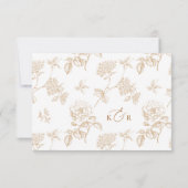 Modern Gold Script Wedding Meal Options RSVP (Dos)